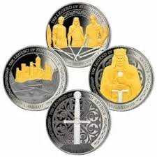2022 Samoa King Arthur 4x1oz Silver Black Proof Coin Set physical World Coins No Show Mint
