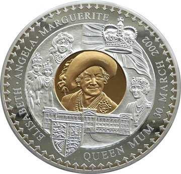 2002 Zambia 3-Kilos 100,000 Kwacha "The Memorial of The Queen Elizabeth The Queen Mother"