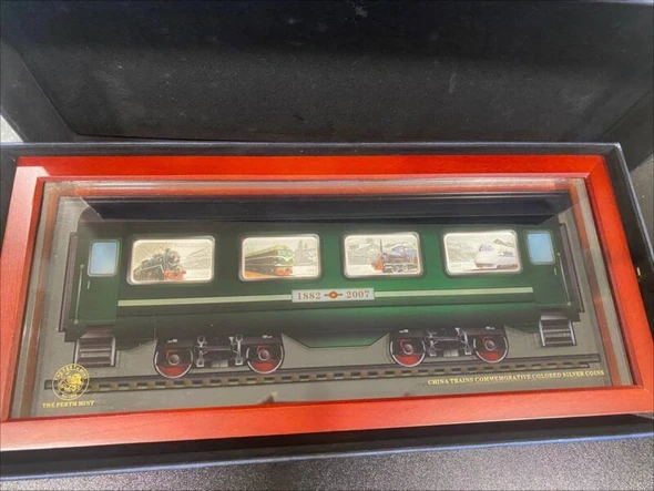 2007 Cook Island-Perth Mint Minted $1 China Train Series Rectangular Silver 4-Coin Set