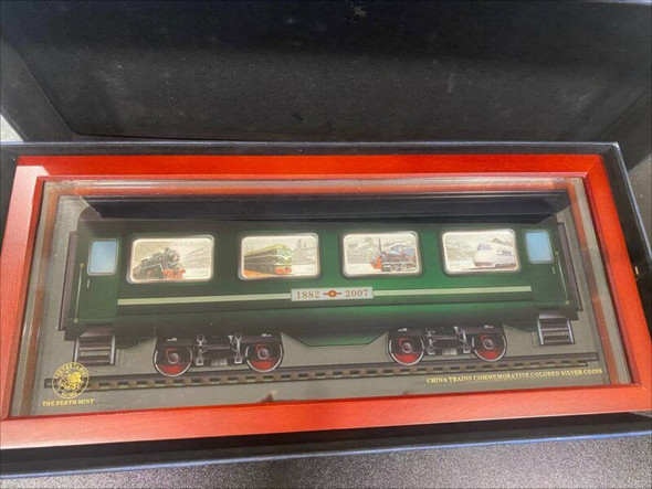 2007 Cook Island-Perth Mint Minted $1 China Train Series Rectangular Silver 4-Coin Set