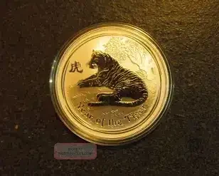 2010 Australia $1 + $15 (Series II) Lunar Year of Tiger Colorized Silver Coin physical Themed Coins 