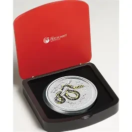 2013 $30 AUSTRALIA SNAKE 1 KILO SILVER BLACK DIAMOND GEMSTONE EYE Mintage: 1,063