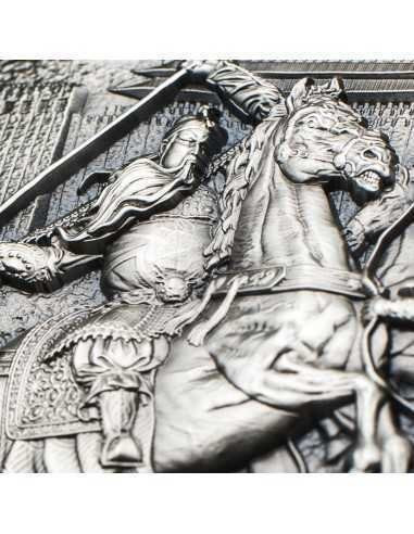 2022 - GUAN YU CROSSES 5 PASSES SLAYS 6 GENERALS 2 Oz Silver Coin 10000 CFA