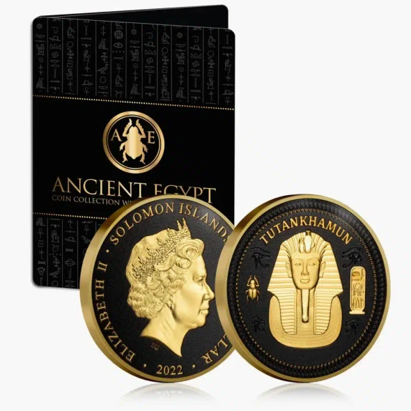 2022 Tutankhamun ancient Egypt gold mask commemorative coin gold plated