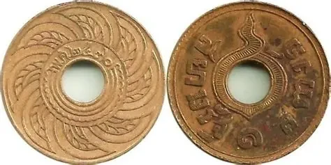 Copper Money 1 Satang, Set of 20 coins, used condition