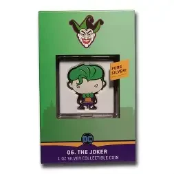 2020 Niue DC Comics The Joker Chibi Coin 1 oz Colorized Shaped Silver Batman