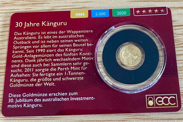 2020 - Gold Coin Card - Solomon Islands 10 Dollars Gold PP 30 Years Kangaroo