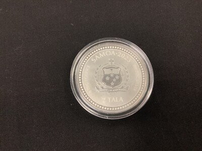 2023 - The Teacher Jesus 1 Oz Silver 999 Samoa 2 Tala ST/BU