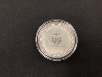 2023 - The Teacher Jesus 1 Oz Silver 999 Samoa 2 Tala ST/BU physical World Coins 