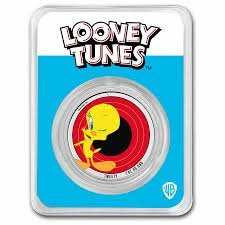 2023 - 1oz Silver 999 Samoa Looney Tunes™ Tweety Color™ Silver Coin ST/BU (2)