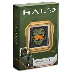 2021 - MASTER CHIEF HELMET - Halo 1 Oz Silver Coin $2 Dollars Niue
