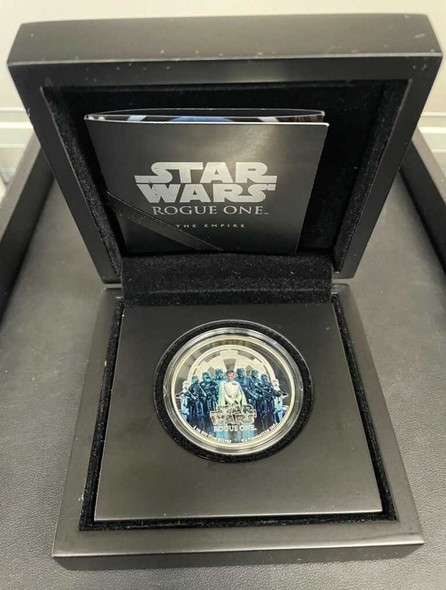 2017 Star Wars Rogue One Imperial Empire 1ozt. Silver Colored Proof Coin in OGP