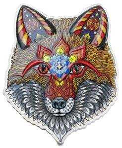 2021 - Solomon Islands - Spirit Animals - Phil Lewis FOX 1oz Colorized Silver Coin physical Themed Coins 
