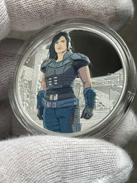 2021 Niue The Mandalorian Cara Dune 1 oz Colored Silver Proof Coin physical Licensed & Pop Culture New Zealand Mint