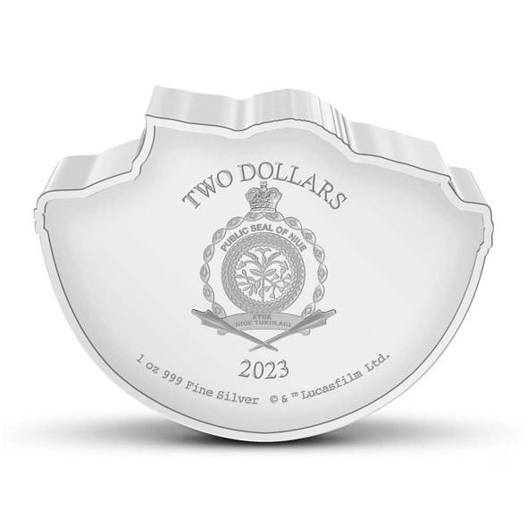 2023 Niue Star Wars The Mandalorian Grogu Pod 1oz Silver Colorized Proof Coin