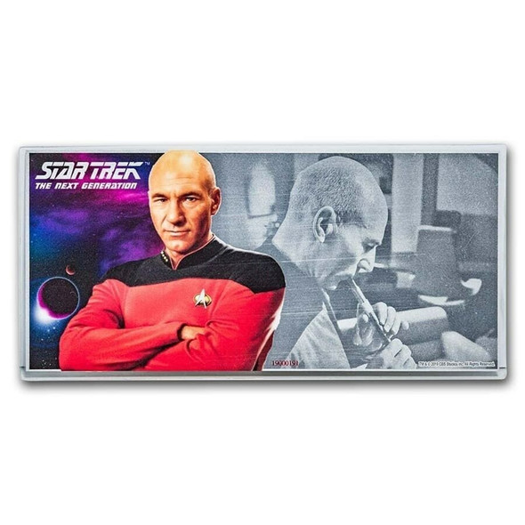 2019 - Niue - Silver Proof Coin Note- Star Trek- The Next Generation - Jean-Luc