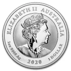 2020 Australia 1 Dollar Bull Bear 1 oz 9999 Silver St / BU