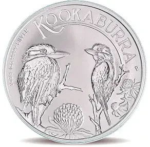 2022 - 1 Kilo Silver 9999 Purity Perth Mint Australian Kookaburra Bullion Coin
