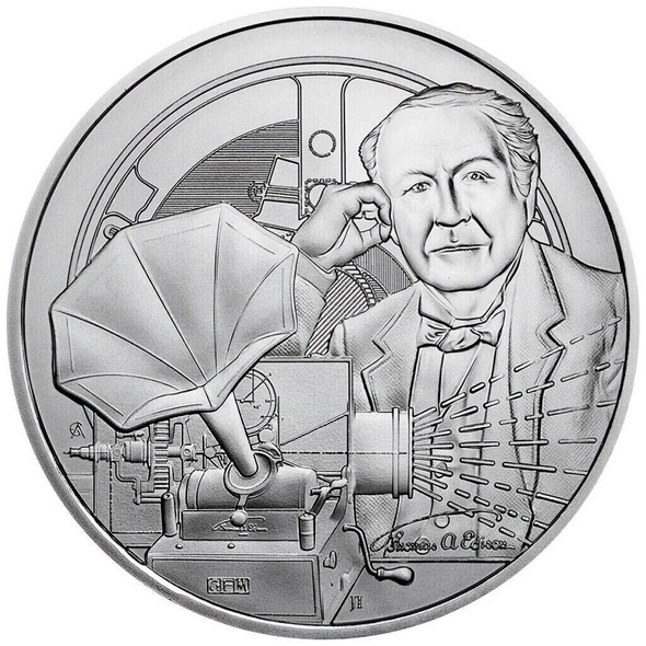 2023 - Thomas Edison 1oz 999 Silver Icons of Inspiration (7.) Niue $2 ST / BU