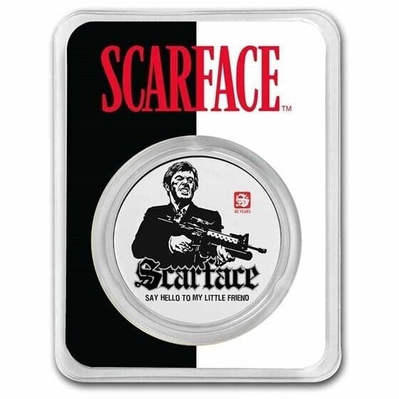 2023 - Scarface 40th Anniversary 1oz Silver 999 Color Chad In TEP Blister