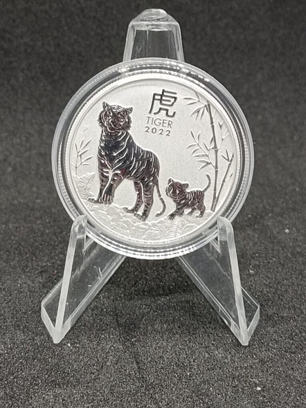 2022 - AUSTRALIA 50Cents YEAR OF THE TIGER LUNAR 1/2 OZ SILVER 999