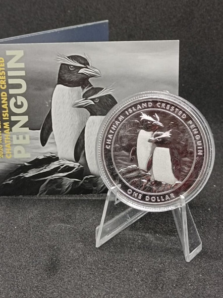 2020 - NZ1$ CRESTED PENGUIN 1oz Ag 999 Certyfikat