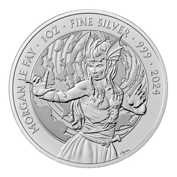 2024 - Morgan le Fay 1 oz 999 Myths &amp; Legends 2 pounds UK