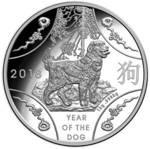 2018 - $30 Australia Lunar Year of the Dog silver kilo proof Coin