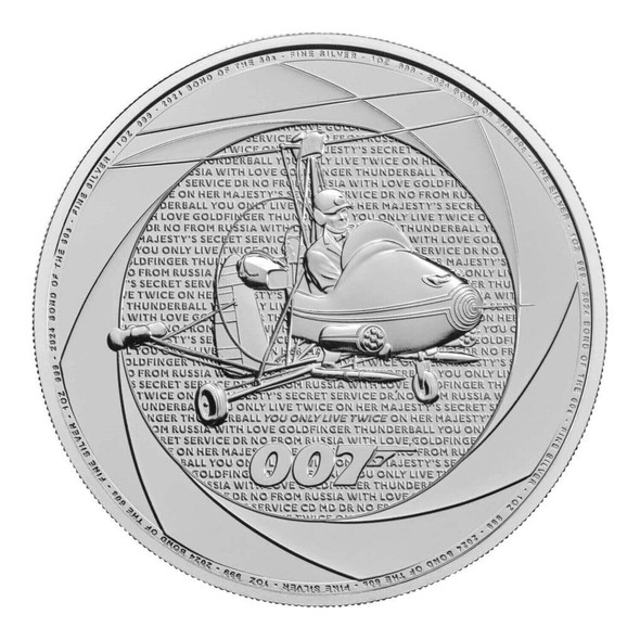 2024 - James Bond 1960s 1oz Silver 999 2 Pounds UK