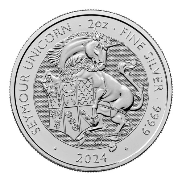 2024 - 2oz Silver 999.9 UK UK Seymour Unicorn Queen's Beast
