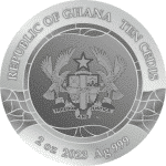 2023 Ghana Stained Glass Art The Kiss 2oz Silver Antiqued Coin