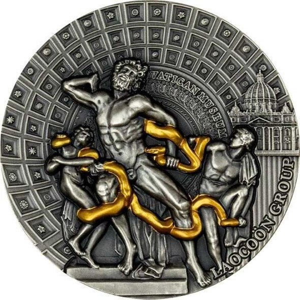 2020 - Laocoon Group Masterpieces of Sculptural Art 2 oz Silver Coin CFA Cameroon