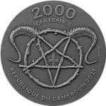 2021 - Beelzebub 2 oz Antique finish Silver Coin 2000 Francs CFA Cameroon