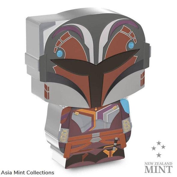 2023 Niue Star Wars Mandalorian Sabine Wren 1oz Silver Proof Chibi Coin