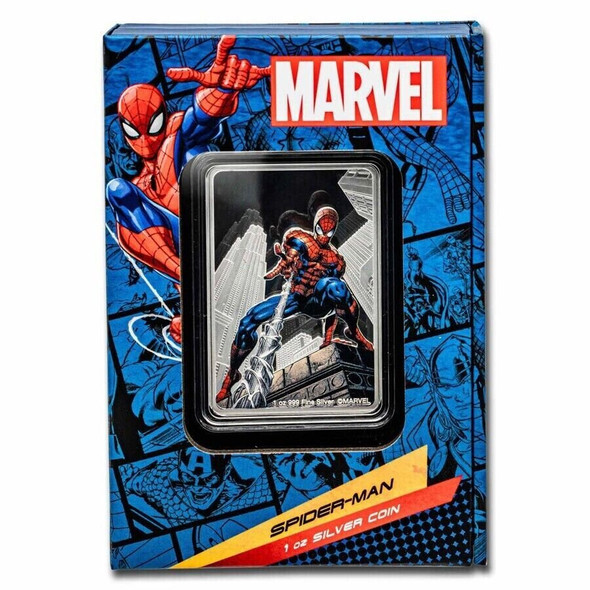 2023 Niue 1 oz Silver $2 Marvel: Spider Man Poster Coin