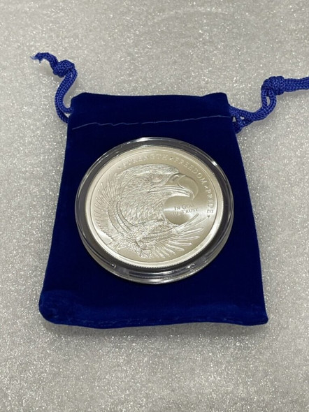 2023 - 2oz Double Eagle Flag IN GOD WE TRUST .999 Silver BU