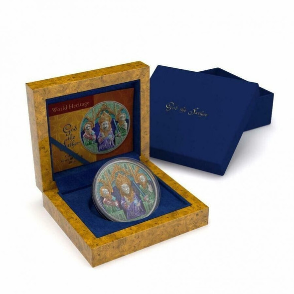 2014 - 2 Oz Silver Coin $5 World Heritage - God the Father Religious Coin PAMP 999