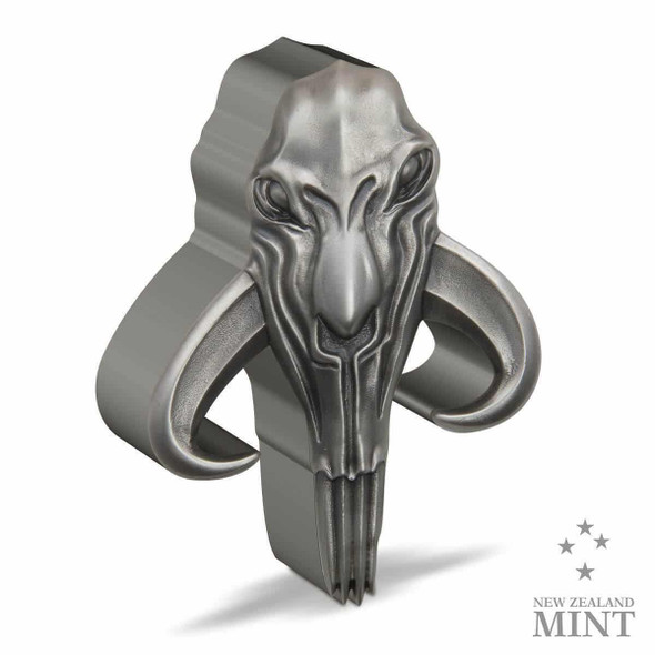 2023 Niue Star Wars Mandalorian Mythosaur 2oz Silver Antiqued Coin