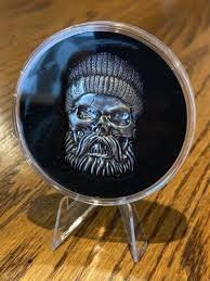 2023 Ghana Fisherman Skull Silver Plated 27.2g CN Coin - 2,000 Mintage
