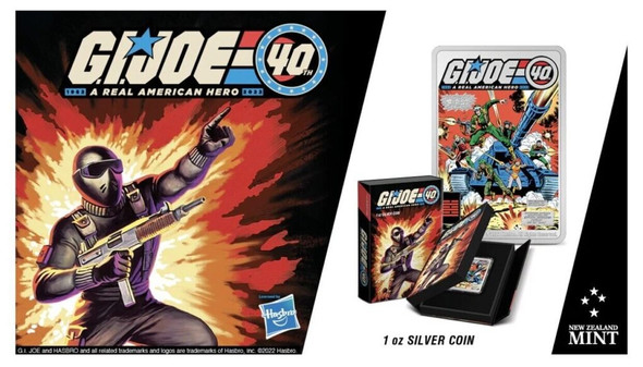 2022 - G.I. Joe 40th Anniversary 1oz Silver Coin (NZmint) Low mintage 1982