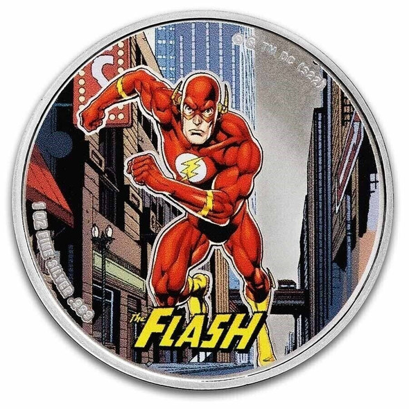 2023 - DC Comics™ Flash™ 1oz Silver Coin Color 999 Samoa ST/BU