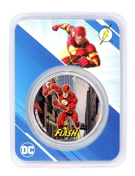 2023 - DC Comics™ Flash™ 1oz Silver Coin Color 999 Samoa ST/BU