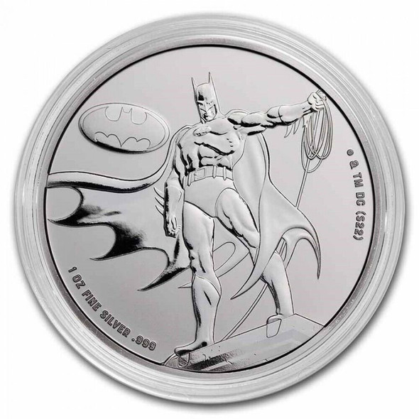 2023 - Batman™ DC Comics™ 1oz Silver Samoa ST/BU Silver Coin