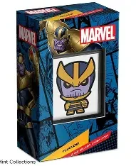 2023 Niue Marvel Thanos 2oz Silver Mega Chibi Colorized Proof Coin