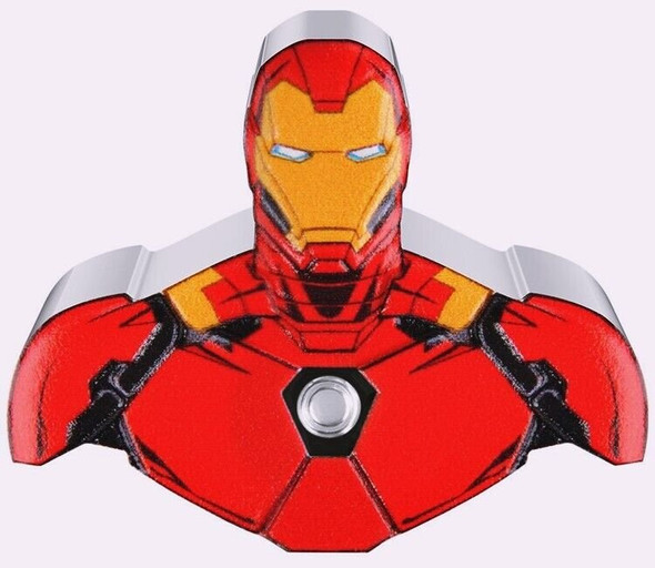 2023 - 1 oz Silver Niue Proof Shape - IRON MAN - Tony Stark - Avengers