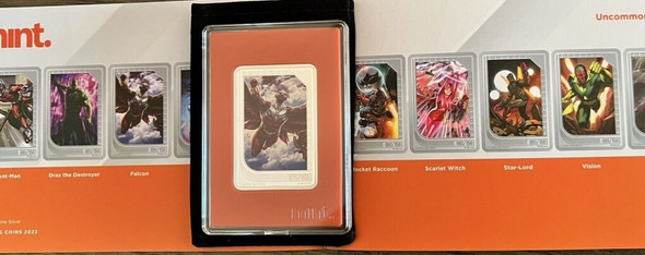 2023 - Uncommon Niue Marvel Trading Coins Orange - Falcon 75/150 - Mint Sold Out!