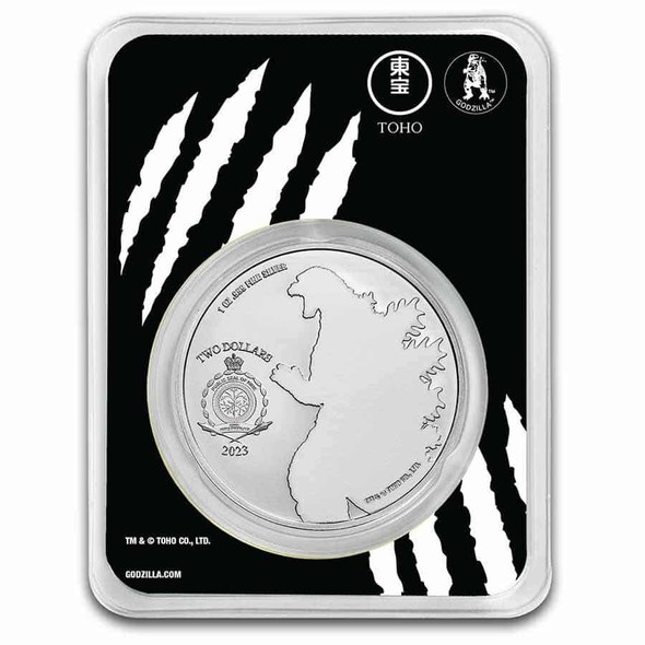 Mothra Godzilla Silver Coin Color 1 Oz 999 Niue $2 2023 ST/BU-
