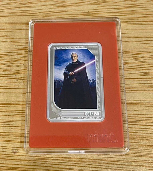 2023 Niue Star Wars Mint Trading Coin Card Count Dooku 1 oz silver 7/150