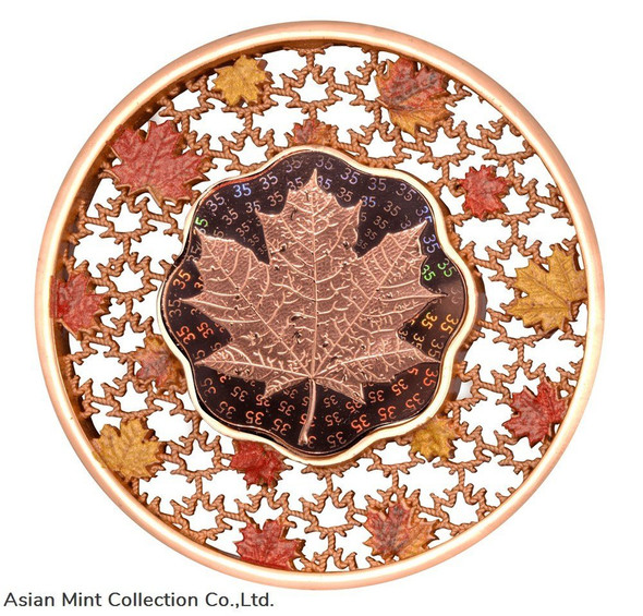 2023 Solomon Islands Filigree Maple Leaf 2oz Silver Proof-Like Coin