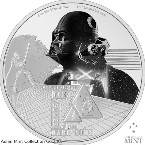 2023 Niue Star Wars Darth Vader 3oz Silver Colorized Proof Coin